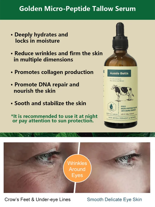 【10 Years Younger】Tallow Facial Anti-Wrinkle Moisturizing and Skin Softening Serum