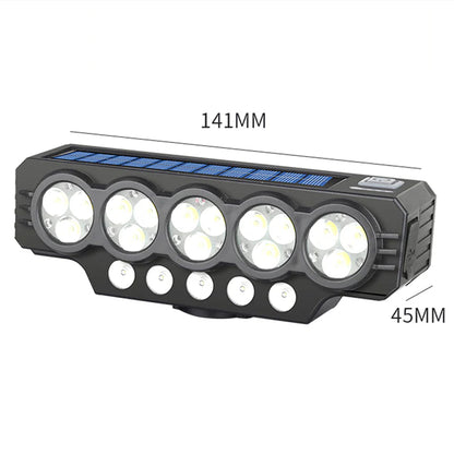 Soldriven och USB-uppladdningsbar cykellampa