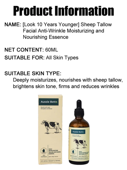 【10 Years Younger】Tallow Facial Anti-Wrinkle Moisturizing and Skin Softening Serum
