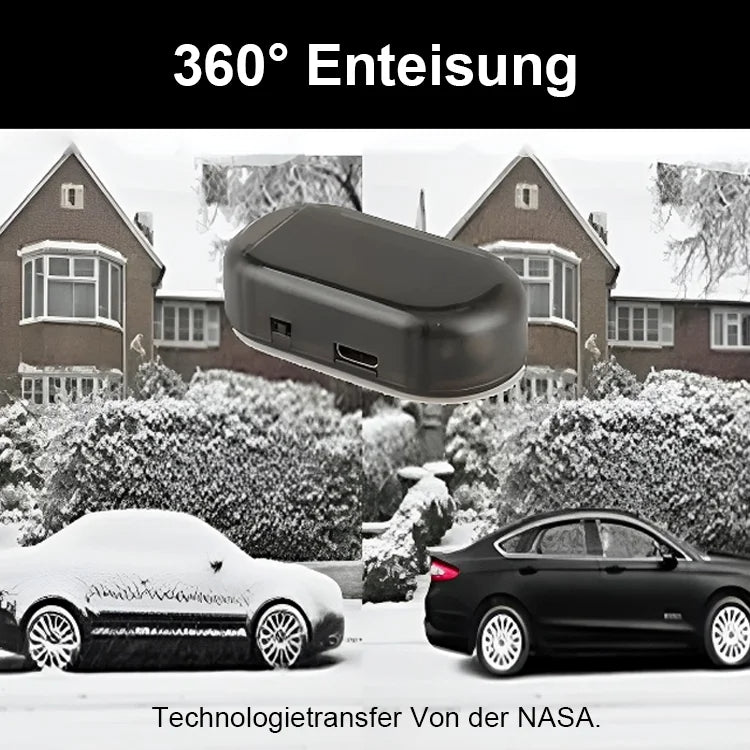 Electromagnetic wave anti freezing and snow removal device