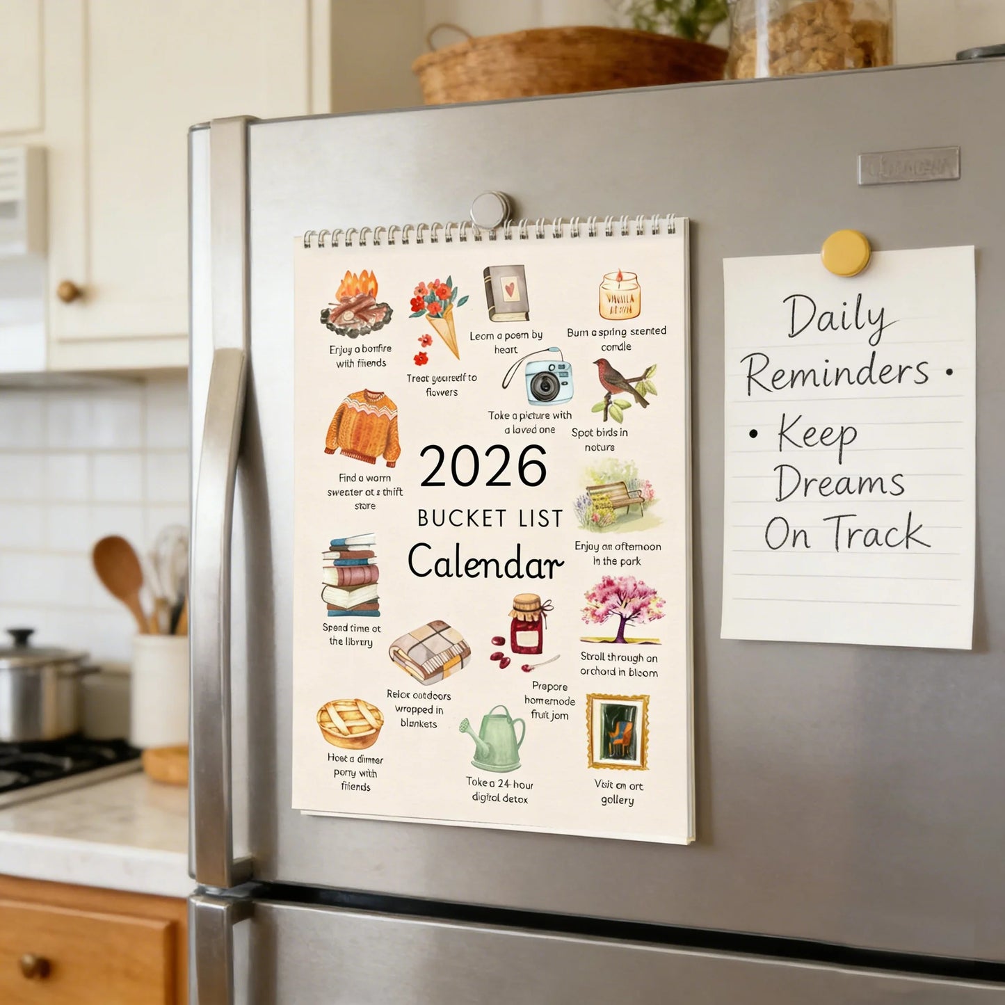 ✨2026 Bucket List Spiral Calendar: Slow Down & Savor the Seasons📅